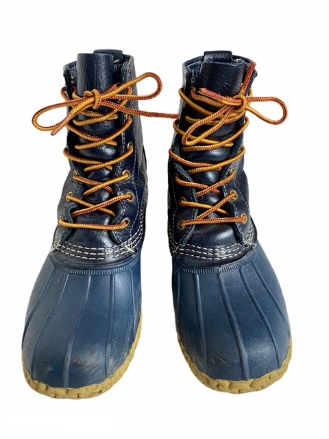 LL Bean Womens Duck Boots Brown Black Lace Up Round Toe 6 M | eBay