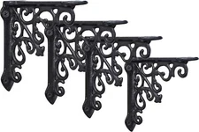 Victorian Antique Black Shelf Brackets 5 inch Decorative Shelf Brackets for