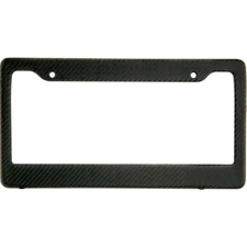 Real 100% Carbon Fiber License Plate Frame Tag Cover Matte Finish With Screw Cap