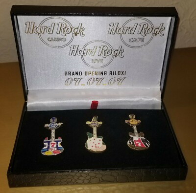 GRAND OPENING PIN SET Hard Rock Casino Hotel Cafe Biloxi