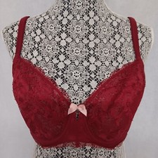Victoria's Secret Bra 34DDD Burgundy Body by Victoria Unlined Demi Lace