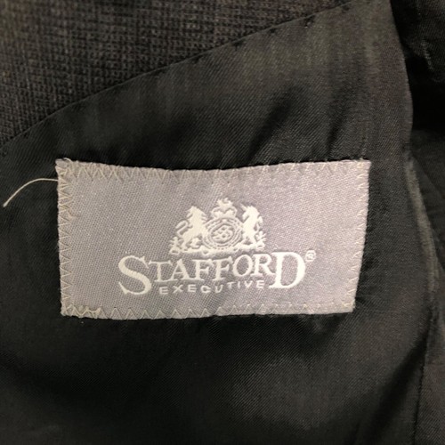 Blazer Abrigo Deportivo Stafford Para Hombre Talla 40R Gris 100% Lana 3 Botones Delantero - Imagen 3 de 12