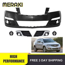 For 2013-2017 Chevrolet Traverse New Front Upper Bumper Cover & Fog Light Set