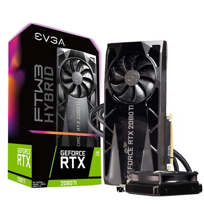 EVGA GeForce RTX 2080 Ti FTW3 Ultra Hybrid Gaming, 11GB GDDR6