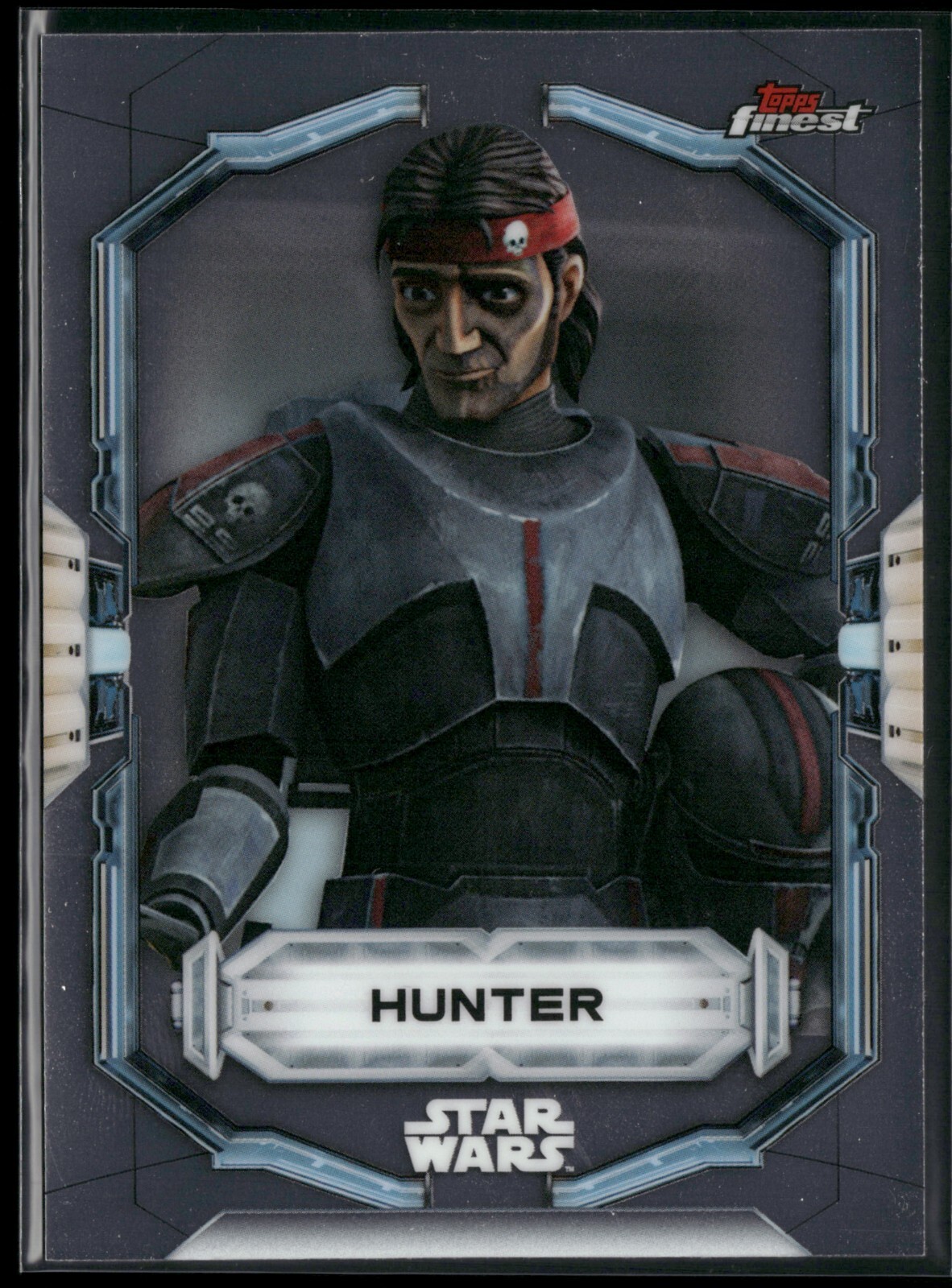 Star Wars Topps Finest 2022 Base Silver Card Hunter 49