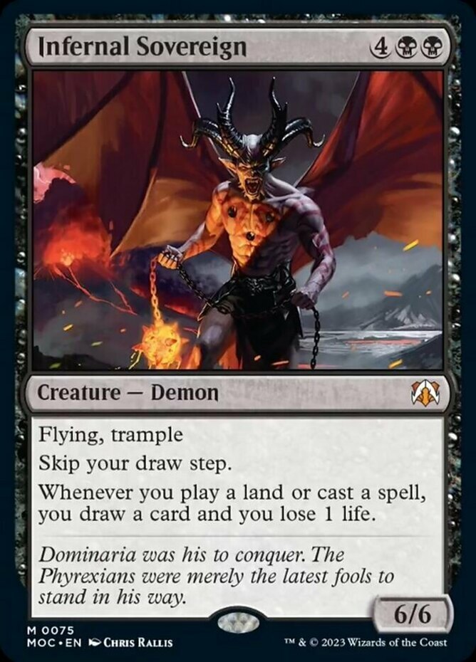 MTG Infernal Sovereign - Foil NM-Mint Commander: March of the