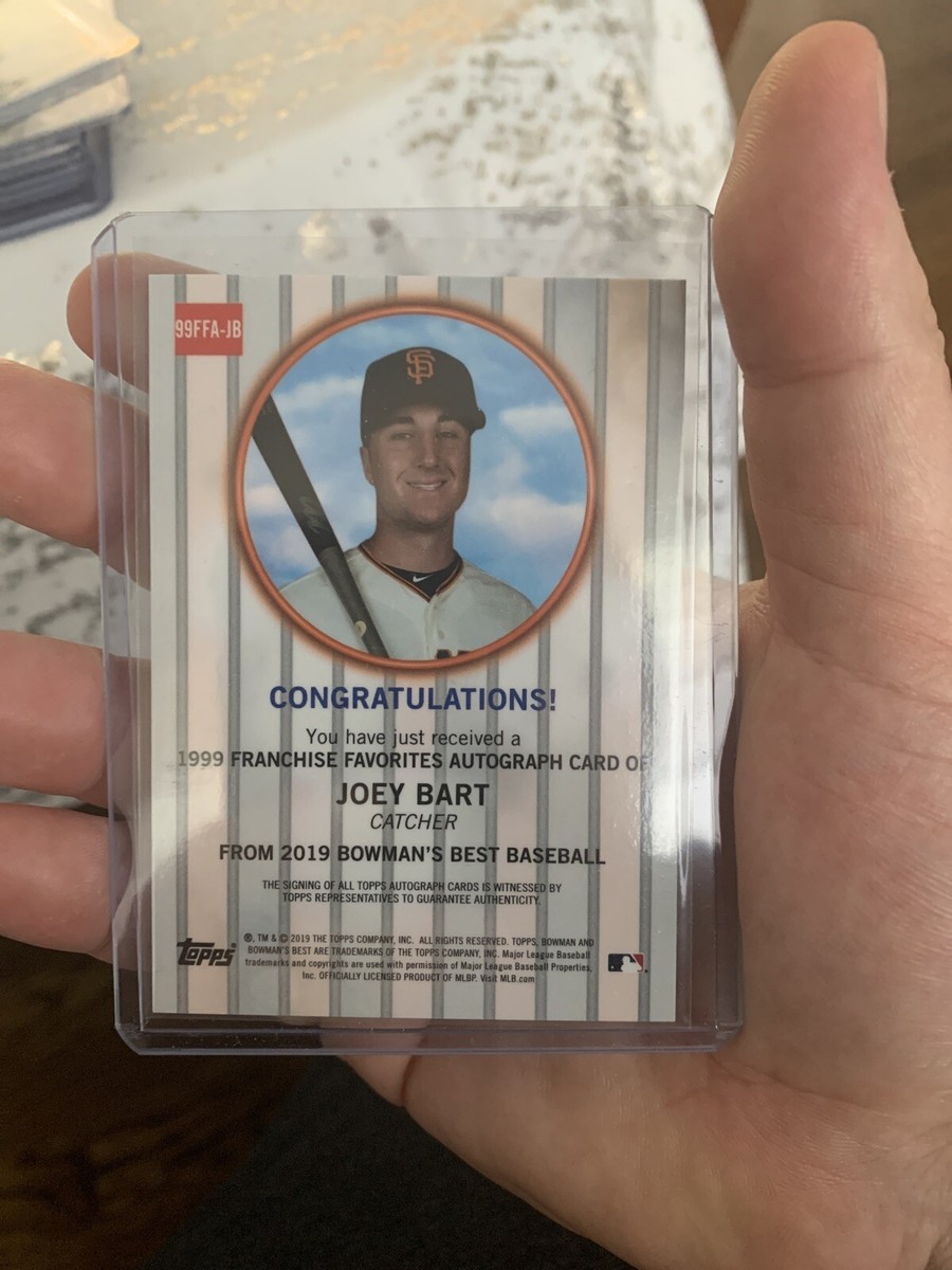2019 Bowmans Best Joey Bart Auto Gold 47/50 Franchise Favorites