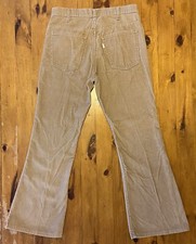 Vintage Levi  s 646 Pants Men  s 31x30 Tan Corduroy Flared Hippie 70s White Tab
