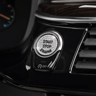 BMW Start Stop Button Cover Glitter Engine Push Start Protector Bling Interior