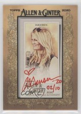 2020 Allen & Ginter's Mini Non-Baseball Red Ink 2/10 Courtney Hansen Auto x0y