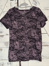 Athleta Momentum Floral Tee Short Sleeve Workout Fitness Top Shirt Pink