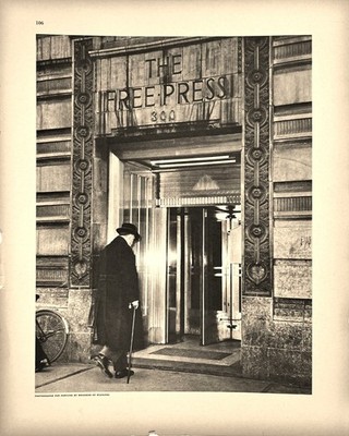 John Wesley Dafoe Enters Winnipeg Free Press Bldg 1942 Vtg Fortune Mag Excerpt