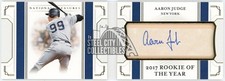 Aaron Judge 2019 National Treasures Cut Signature Auto Booklet Card #CSB-AJ 1/15