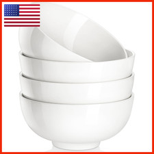 Malacasa 26 Oz Porcelain Soup Bowls Set Of 4 White Ceramic Bowls For Kitchen