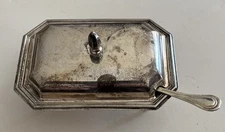 Rare Vintage Italian 800 Silver Jam Sugar Bowl Lion Feet Modello Depositato Dish