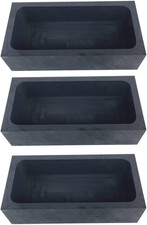Gold Silver Graphite Ingot Mold Mould Crucible for Melting Casting Refining 3Pc