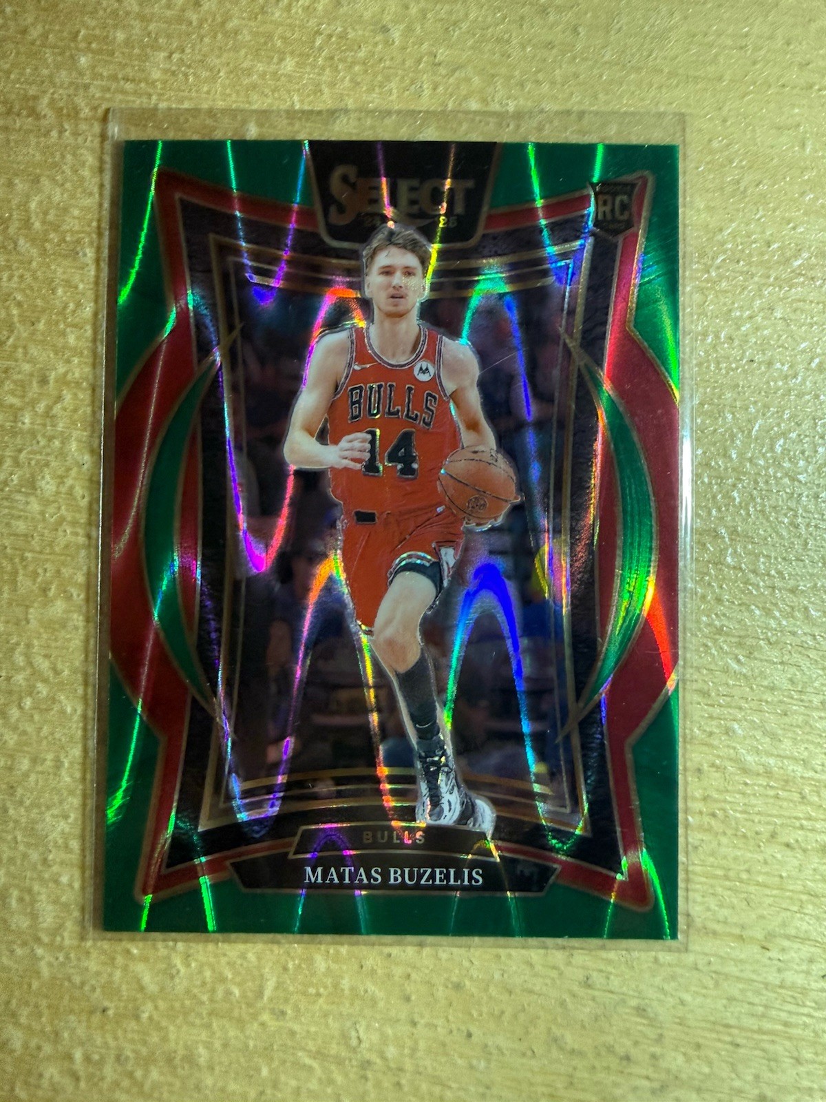 2024-25 Panini Select - Concourse Matas Buzelis #70 Green Tectonic Prizm (RC)