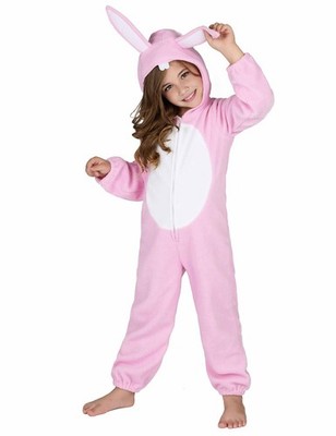 Jumpsuit Hase rosa Kind 3-12 Jahre - Kostüm Schlafanzug Karneval Ostern