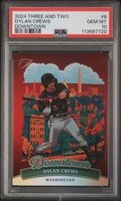 Dylan Crews 2024 Panini Three And Two Downtown #8 PSA 10