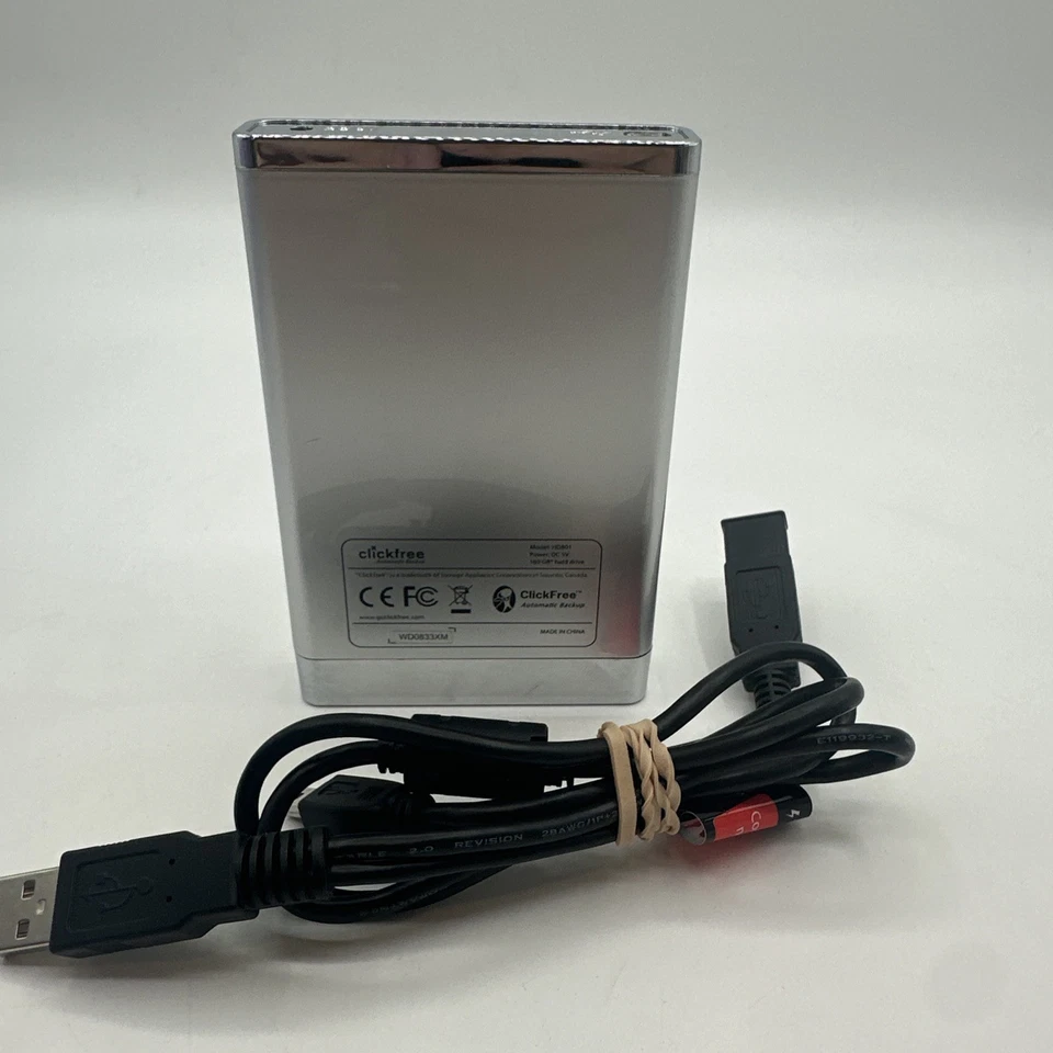 Clickfree Automatic Backup 160GB USB Hard Drive HD801 W/USB Cable - Image 2 of 3