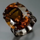 Jewellery 24 ct+ Natural Citrine Quartz Ring 925 Sterling Silver Size 8 /R442881