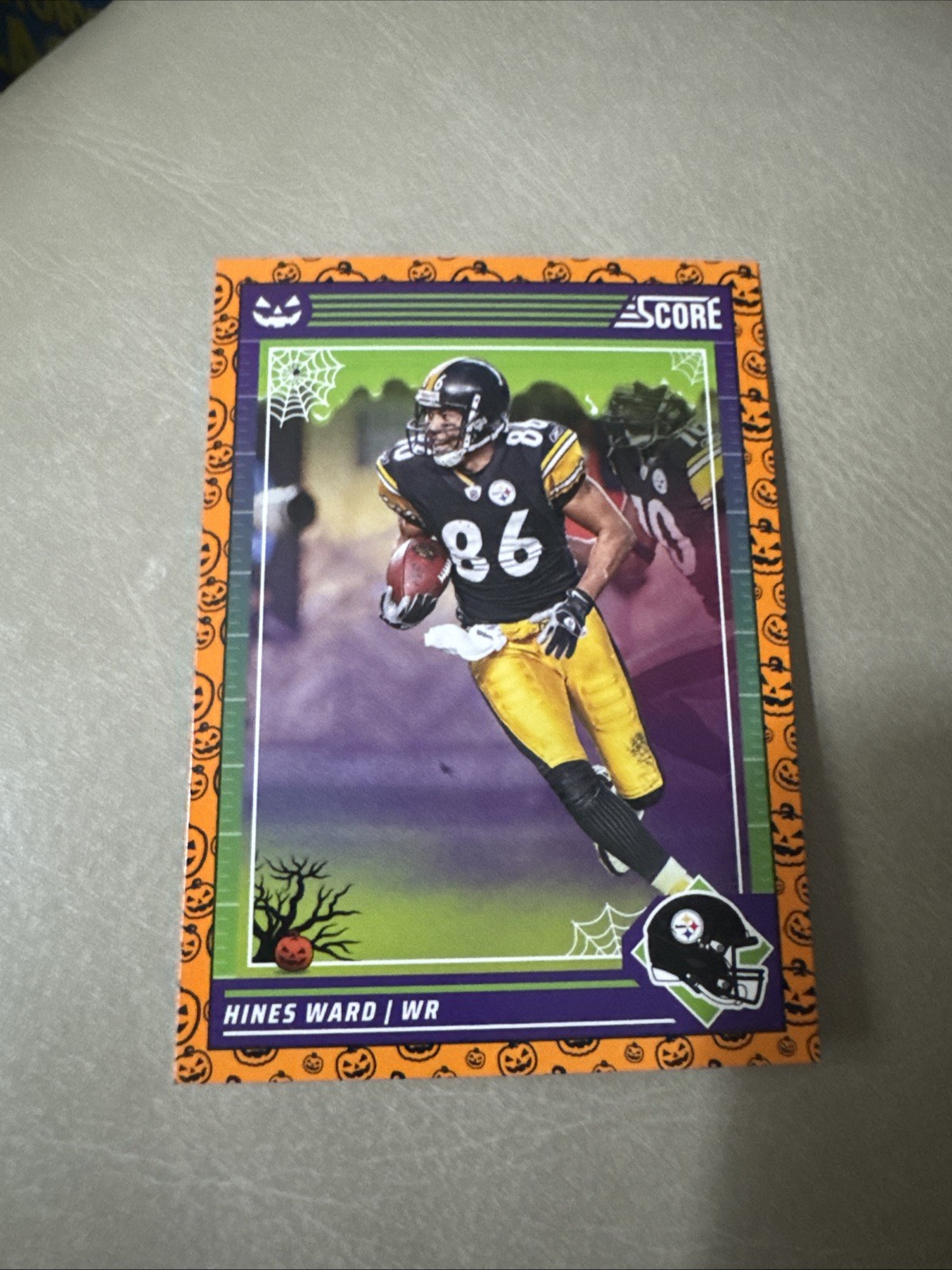 Hines Ward Orange Pumpkins 2024 Score A Treat Card #242 Pittsburgh Steelers