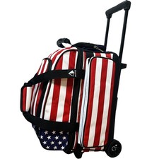 Pyramid Deluxe Double Roller 2 Ball Bowling Bag with Large Separate Shoe Comp...