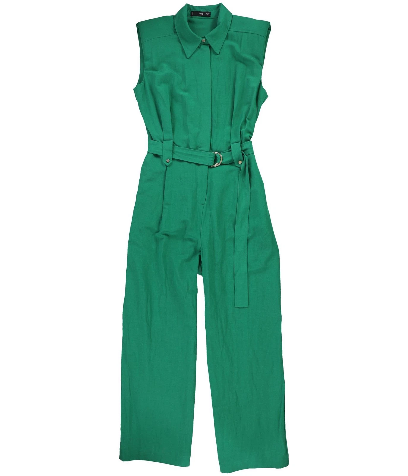 MNG Womens Belt Clip Detail Jumpsuit, Green, Medium