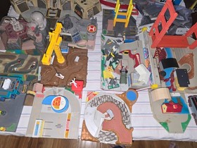 HUGE Lot of Micro Machine 1980s Galoob Buildings Cars Boats Planes ACCESSORIES