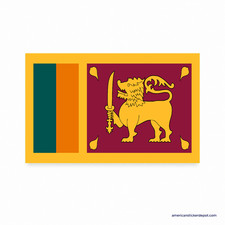 Sri Lanka Flag Sticker Decal Car Bumper Truck Motorcycle Vinyl 5x3 USA Made