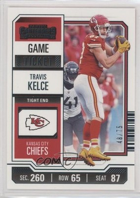 2023 Panini Contenders Teal Game Ticket /75 Travis Kelce #52 0rl8
