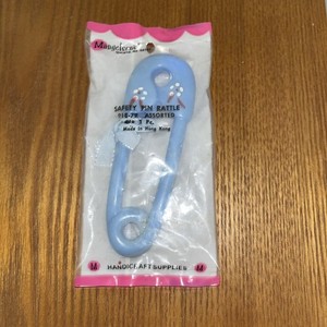 Antique Baby Safety Pin Rattle Baby Toy 1950s Handcraft Supplies NIP