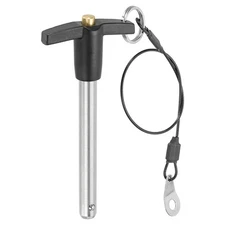 T Handle Lock Pins 3/8x2.76" (9.5x70mm) Push Button Quick Release Pin with Wire