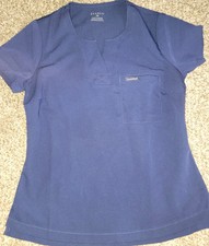 Jaanuu Rhena 1-Pocket Womens Medical Scrub Top Navy Blue XSmall J96173