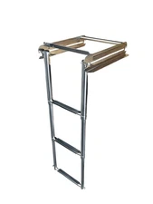 Garelick 19643, Marine Under Platform 3 Step Telescoping Ladder, 19623-89, NEW
