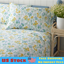 The Company Store Isadora Classic Cool Cotton Percale Bed Sheet Set - Floral