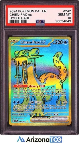 Pokemon 2024 Chien-Pao ex 242/091 Hyper Rare Paldean Fates GEM MINT PSA 10