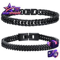 Armband Herren Edelstahl Silber Schwarz Gold 19-23Cm LäNge Schmuck