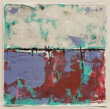 No.658 Original Abstract Modern Minimal Textured Painting By K.A.Davis 