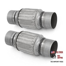 Exhaust Flex Pipe 3"x6" Heavy Duty Stainless 10" OL 2 Pack - 3"x6"x10"
