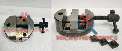 Round Vise 3'' & 4'' V-Grooves Jaw With 3 T Nuts For Rotary Table & Vertical Slide