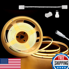PAUTIX COB LED Strip Light 32.8ft 5040 LEDs Warm White 3000K High Lumen Flexible