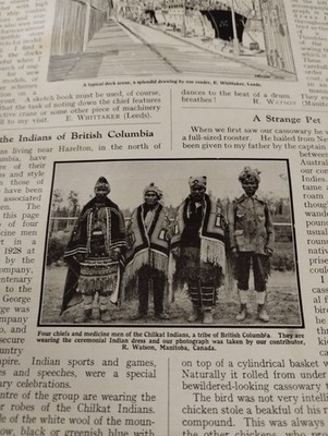 Sk284 Ephemera 1932 Bild Chilkat Indianer 