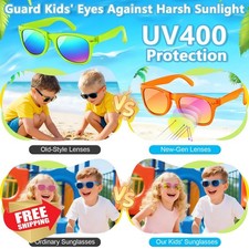 ZXNXZNX 16 Pack Kids Sunglasses Neon Polarized UV400 Party Favors 3-8