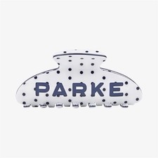 PARKE Polka Dot Hair Claw Clip for Women, Plastic, Logo Accent