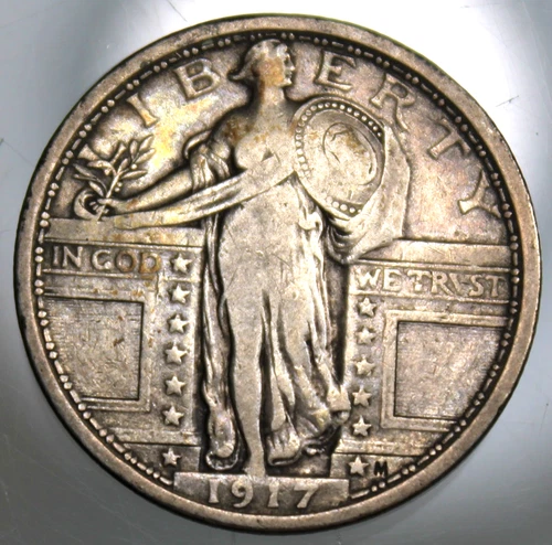 1917 Type 1 Standing Liberty Quarter - Nice Fine !!
