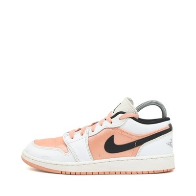 Nike Damen Jordan 1 Low Schuhe Weiß/Rosa/Schwarz Low-Top Sneaker EU 37.5