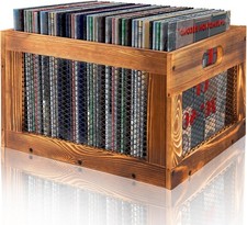 Vinyl Record Crate, LP Record Storage Crate, Wooden Record Holder Organizer, ...