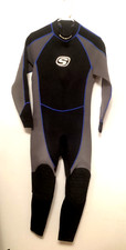 Stearns Mens Gray Black Long Sleeve Neoprene Full Body Wetsuit Size M