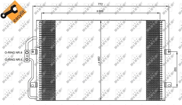 NRF 35802 Kondensator, Klimaanlage FüR CitroËN,Fiat,Lancia,Peugeot-image